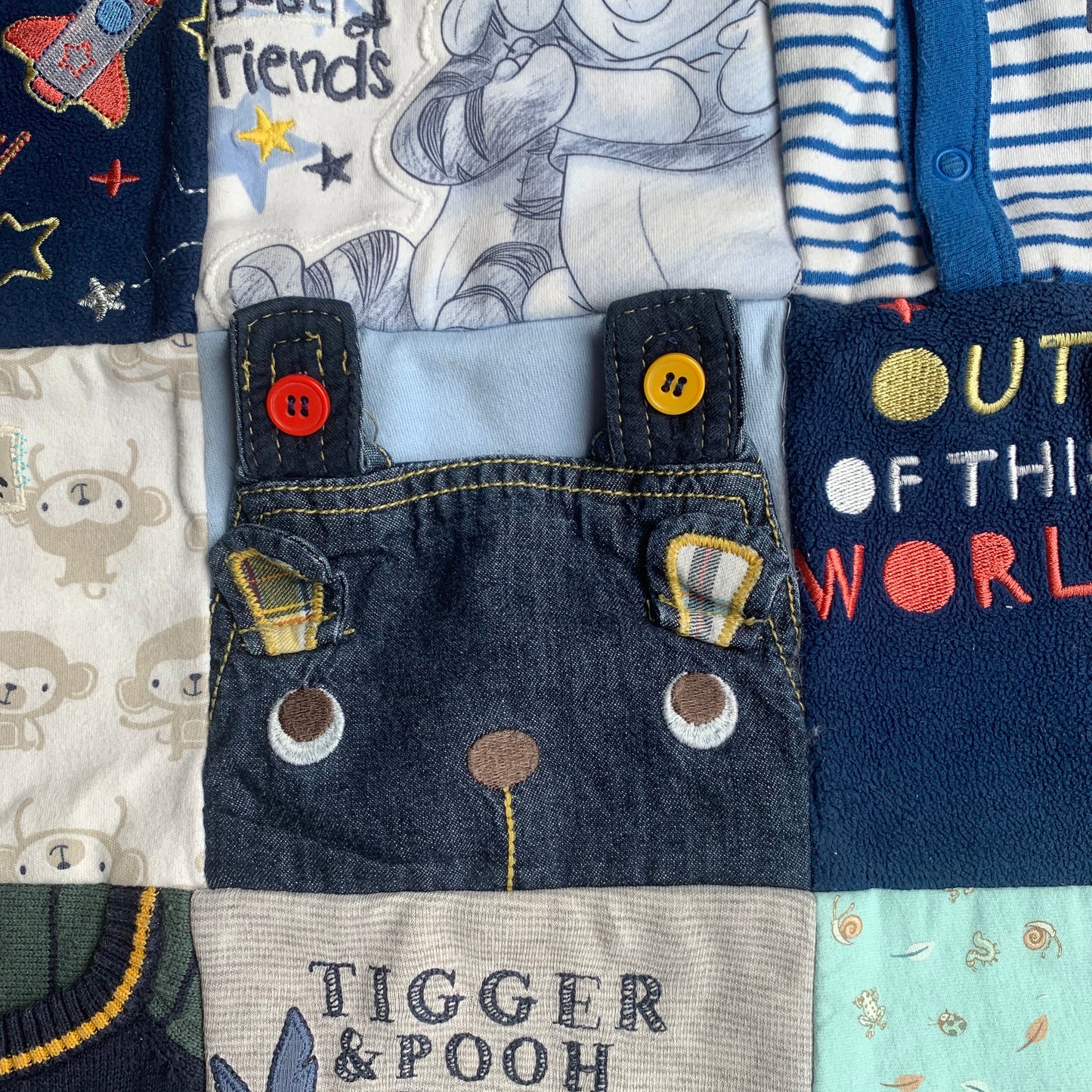 Memory Cushion or Blanket Sewing Kit made from Baby clothes