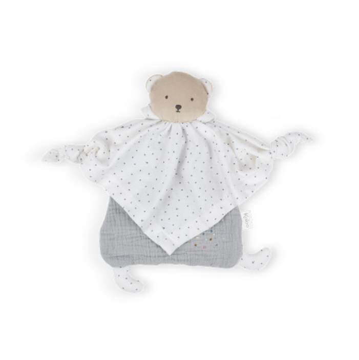 Unisex Organic Cotton Grey Bear New Baby Gift Box